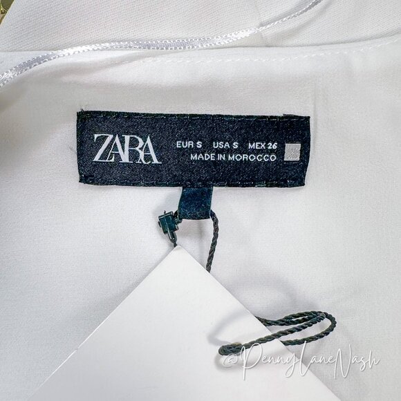 ZARA with Asymmetric Crepe Vest Jumpsuit Ecru - Picture 5 of 11